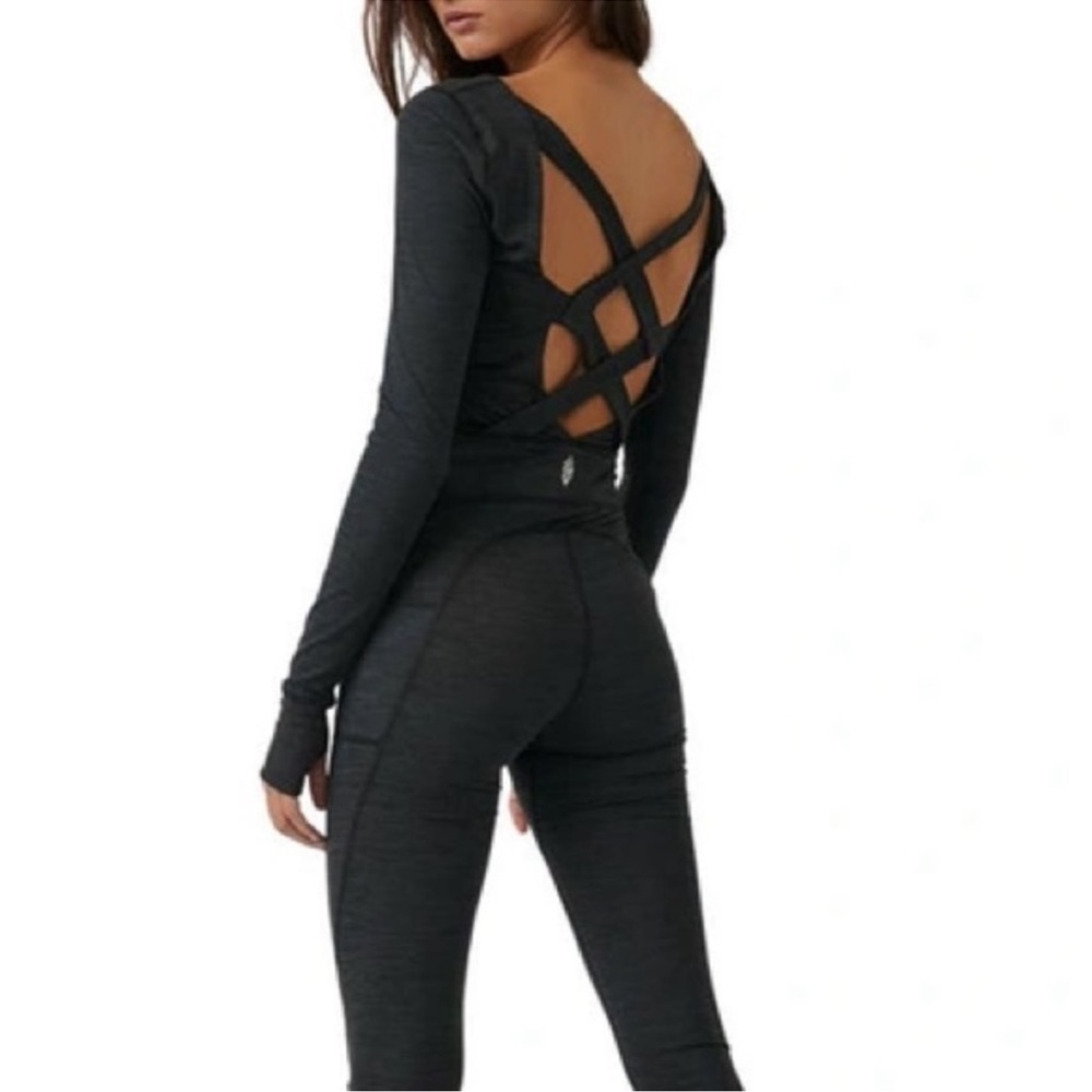 Free People Movement one piece long sleeve jumpsuit